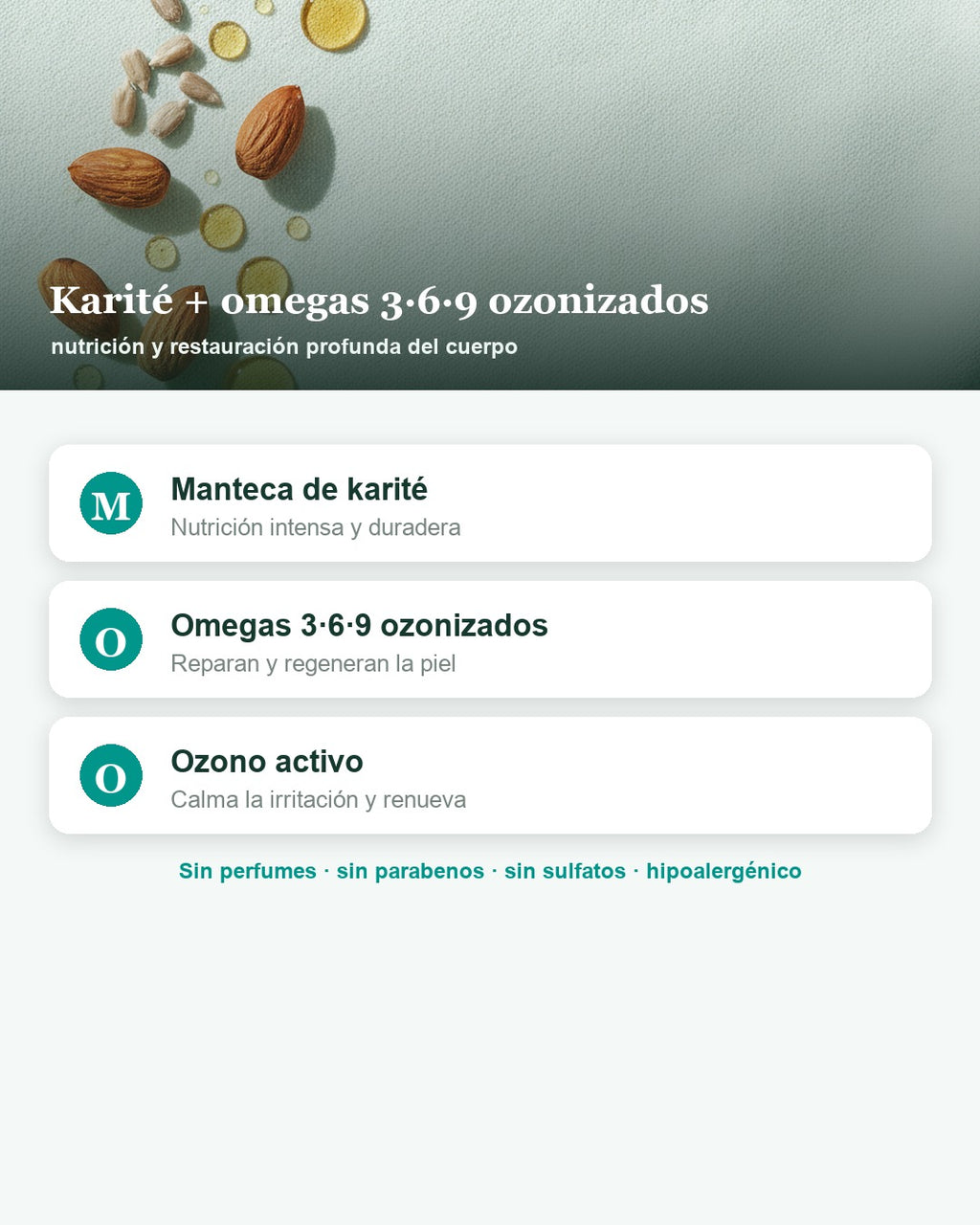 OxiGen Crema Corporal — Ingredientes